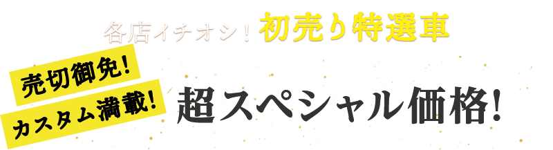 各店イチオシ!初売り特選車